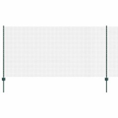 vidaXL Recinzione in Ferro Saldato con 5 Post U Verde 1,2x10 m Acciaio