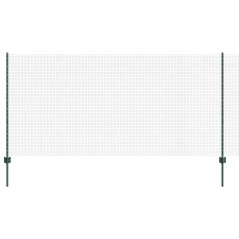 vidaXL Recinzione in Rete Saldato con 5 Pali a U Verde 1.2x10 m Acciaio