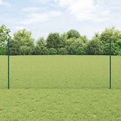vidaXL Recinzione in Filo Saldato con 5 Poste U Verde 1.2x10 m Acciaio