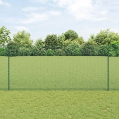 vidaXL Recinzione in Filo Saldato con 5 Post U Verde 1.4x10 m Acciaio