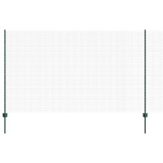 vidaXL Recinzione in Filo Saldato con 5 Post U Verde 1.4x10 m Acciaio