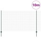 vidaXL Recinzione in Filo Saldato con 5 Post U Verde 1.4x10 m Acciaio