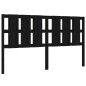 Testiera per Letto Nera 185,5x4x100cm in Legno Massello di Pino Testiera per Letto Nera 185,5x4x100cm in Legno Massello di Pino