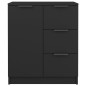 Credenze 2 pz Nere 60x30x70 cm in Legno Multistrato Credenze 2 pz Nere 60x30x70 cm in Legno Multistrato