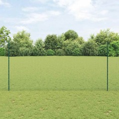 vidaXL Recinzione in Filo Saldato con 5 Post in U Verde 1,6x10 m Acciaio
