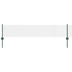 vidaXL Recinzione in Rete Saldato con 11 Pali U Verde 0.4x25 m Acciaio