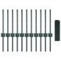 vidaXL Recinzione in rete saldata con 11 post in U Verde 0.4x25 m Acciaio vidaXL Recinzione in rete saldata con 11 post in U Verde 0.4x25 m Acciaio