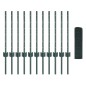 vidaXL Recinzione in Rete Saldata con 11 Pali U Verde 0.5x25 m Acciaio vidaXL Recinzione in Rete Saldata con 11 Pali U Verde 0.5x25 m Acciaio