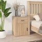Comodino Rovere Sonoma 50x36x60 cm in Legno Multistrato Comodino Rovere Sonoma 50x36x60 cm in Legno Multistrato