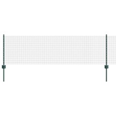 vidaXL Recinzione a Rete Saldato con 11 Pali a U Verde 0.6x25 m Acciaio