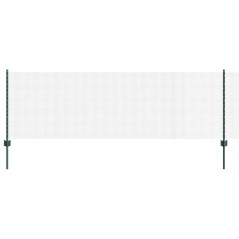 vidaXL Recinto in Rete Saldato con 11 U Post Verde 0.8x25 m Acciaio