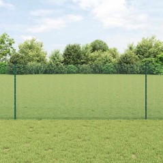 vidaXL Set di Recinzioni da Giardino Set di 2 Verde Acciaio Zincato
