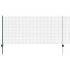 vidaXL Set di Recinzioni da Giardino Set di 2 Verde Acciaio Zincato