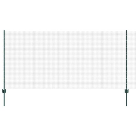 vidaXL Recinzione in Filo Saldato con 11 Pali U Verde 1.2x25 m Acciaio