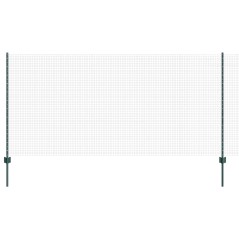 vidaXL Recinzione in Rete Saldata con 11 Post U Verde 1,2x25 m Acciaio