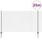 vidaXL Recinzione in Rete Saldata con 11 Pali U Verde 1.4x25 m Acciaio vidaXL Recinzione in Rete Saldata con 11 Pali U Verde 1.4x25 m Acciaio