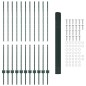 vidaXL Recinzione in Filo Saldato con 11 Pali a U Verde 1.4x25 m Acciaio vidaXL Recinzione in Filo Saldato con 11 Pali a U Verde 1.4x25 m Acciaio