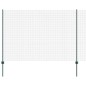 vidaXL Recinzione in rete saldata con 11 pali a U verde 1.5x25 m in acciaio