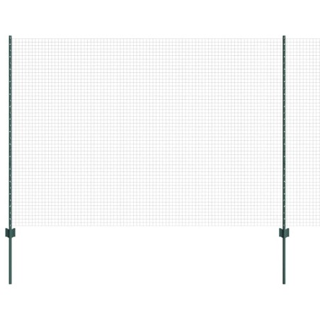 vidaXL Set di Recinzione Set di 2 Verde Metallo 25 x 1,5 m Durevole