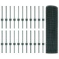 vidaXL Recinzione in Filo Saldato con 22 Pali U Verde 0.4x50 m Acciaio vidaXL Recinzione in Filo Saldato con 22 Pali U Verde 0.4x50 m Acciaio