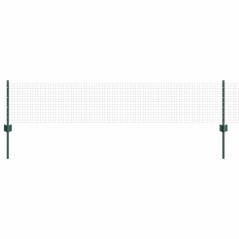 vidaXL Recinzione in filo saldato con 22 pali U Verde 0.4x50 m Acciaio