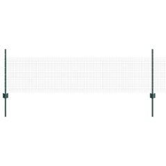 vidaXL Recinzione in Filo Saldato con 22 Pali a U Verde 0.5x50 m Acciaio