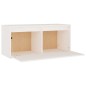 Pensile Bianco 80x30x35 cm in Legno Massello di Pino Pensile Bianco 80x30x35 cm in Legno Massello di Pino