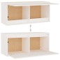 Pensile Bianco 80x30x35 cm in Legno Massello di Pino Pensile Bianco 80x30x35 cm in Legno Massello di Pino