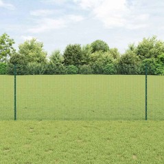 vidaXL Recinzione in Filo Saldato con 22 Post U Verde 1x50 m Acciaio