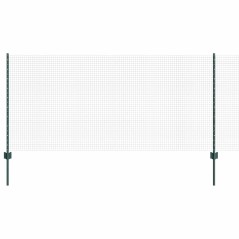 vidaXL Recinzione in Filo Saldato con 22 Post U Verde 1x50 m Acciaio