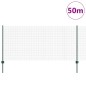 vidaXL Recinzione in Filo Saldato con 22 Post U Verde 1x50 m Acciaio