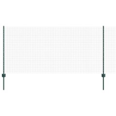 vidaXL Recinzione in Filo Saldato con 22 post U Verde 1x50 m in Acciaio