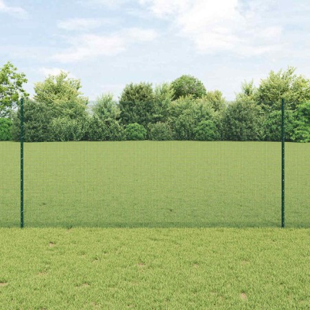 vidaXL Recinto in Filo Saldato con 22 Post U Verde 1.2x50 m Acciaio