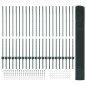vidaXL Recinto in Rete Saldato con 22 Pali U Verde 1,2x50 m Acciaio vidaXL Recinto in Rete Saldato con 22 Pali U Verde 1,2x50 m Acciaio
