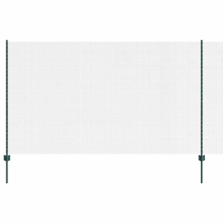 vidaXL Recinzione in Rete Saldato con 22 Post U Verde 1.4x50 m Acciaio