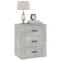 Comodino Grigio Cemento 50x36x60 cm in Legno Multistrato Comodino Grigio Cemento 50x36x60 cm in Legno Multistrato