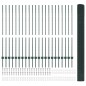 vidaXL Recinzione in Rete Saldato con 22 Post U Verde 1.4x50 m Acciaio