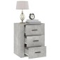 Comodino Grigio Cemento 50x36x60 cm in Legno Multistrato Comodino Grigio Cemento 50x36x60 cm in Legno Multistrato