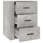 Comodino Grigio Cemento 50x36x60 cm in Legno Multistrato Comodino Grigio Cemento 50x36x60 cm in Legno Multistrato