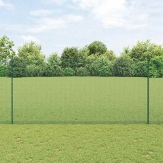 vidaXL Recinzione in Filo Saldato con 22 Post U Verde 1.5x50 m Acciaio