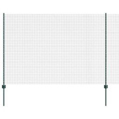 vidaXL Recinzione in Filo Saldato con 22 Post U Verde 1.5x50 m Acciaio
