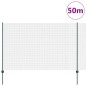 vidaXL Recinzione in Filo Saldato con 22 Post U Verde 1.5x50 m Acciaio