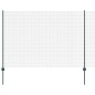 vidaXL Recinzione in rete saldata con 22 pali a U Verde 1.5x50 m Acciaio vidaXL Recinzione in rete saldata con 22 pali a U Verde 1.5x50 m Acciaio