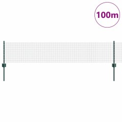 vidaXL Recinzione in Filo Saldato con 44 Post U Verde 0.4x100 m Acciaio