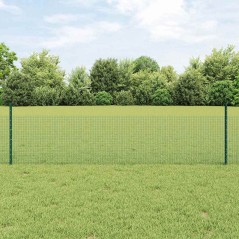 vidaXL Recinto in Filo Saldato con 44 U Posts Verde 0.5x100 m Acciaio
