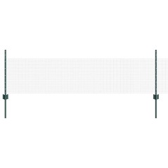 vidaXL Recinzione in Rete Saldato con 44 Pali U Verde 0.5x100 m Acciaio