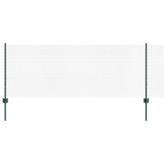 vidaXL Recinzione in Filo Saldato con 44 Paletti U Verde 0,8x100 m Acciaio