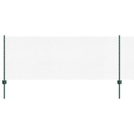 vidaXL Recinzione in Filo Saldato con 44 Paletti U Verde 0,8x100 m Acciaio