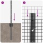 vidaXL Recinzione in Filo Saldato con 5 Poste U Grigio 0.4x10 m Acciaio vidaXL Recinzione in Filo Saldato con 5 Poste U Grigio 0.4x10 m Acciaio