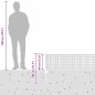 vidaXL Recinzione in Rete Saldata con 5 Pali Grigi 0.4x10 m in Acciaio